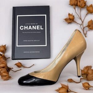 * MICHAEL Michael Kors Pressly cap-toe pumps in black and tan patent leather